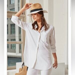 Lysse white Schiffer Button Down long sleeve shirt NEW M